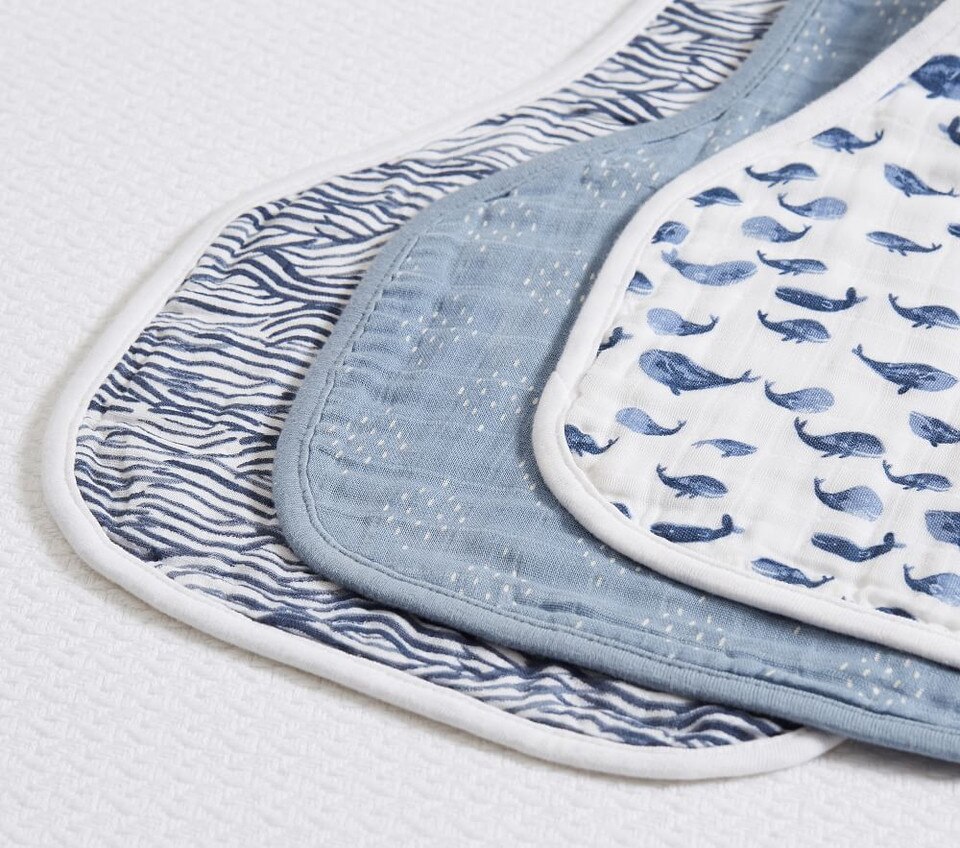 Organic Jack Muslin Burp Cloth Set Pottery Barn Kids AU